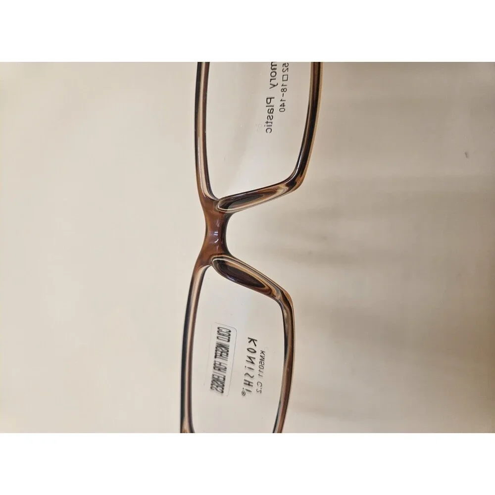 Konishi Eyewear Eyeglass Frames KM5011 C2 Brown/C 52-18-140  Memory Plastic New